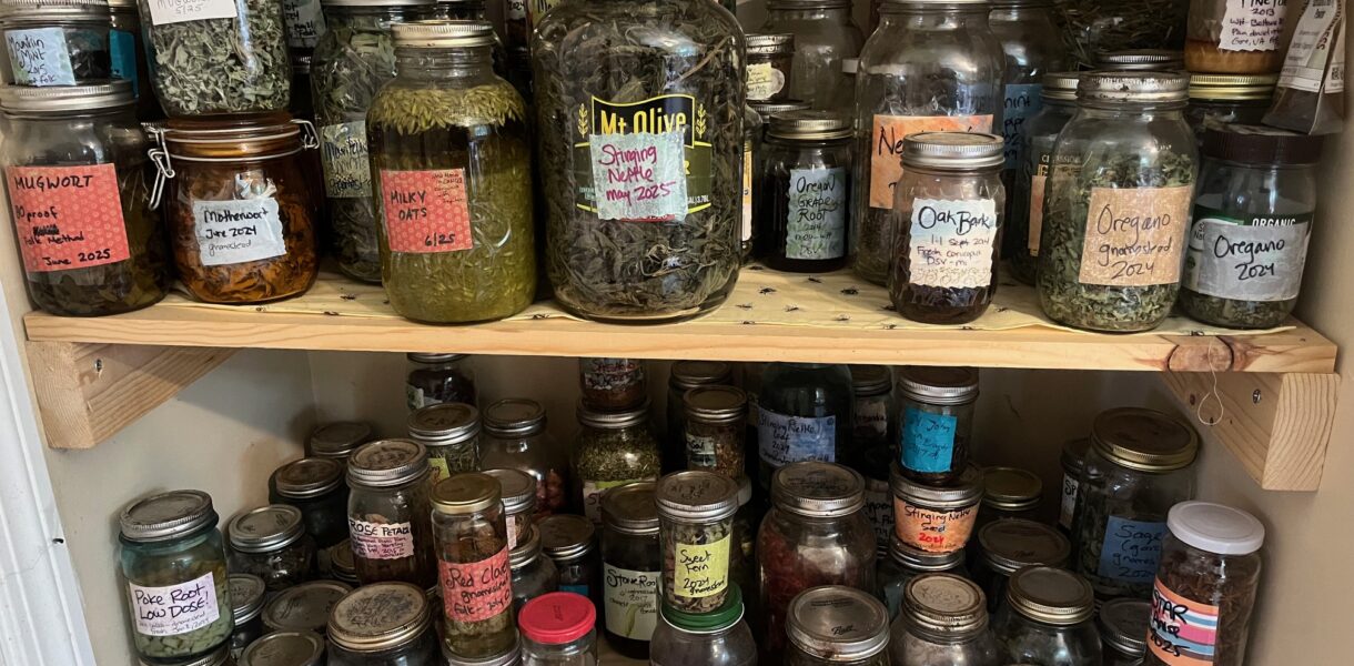 Apothecary shelves