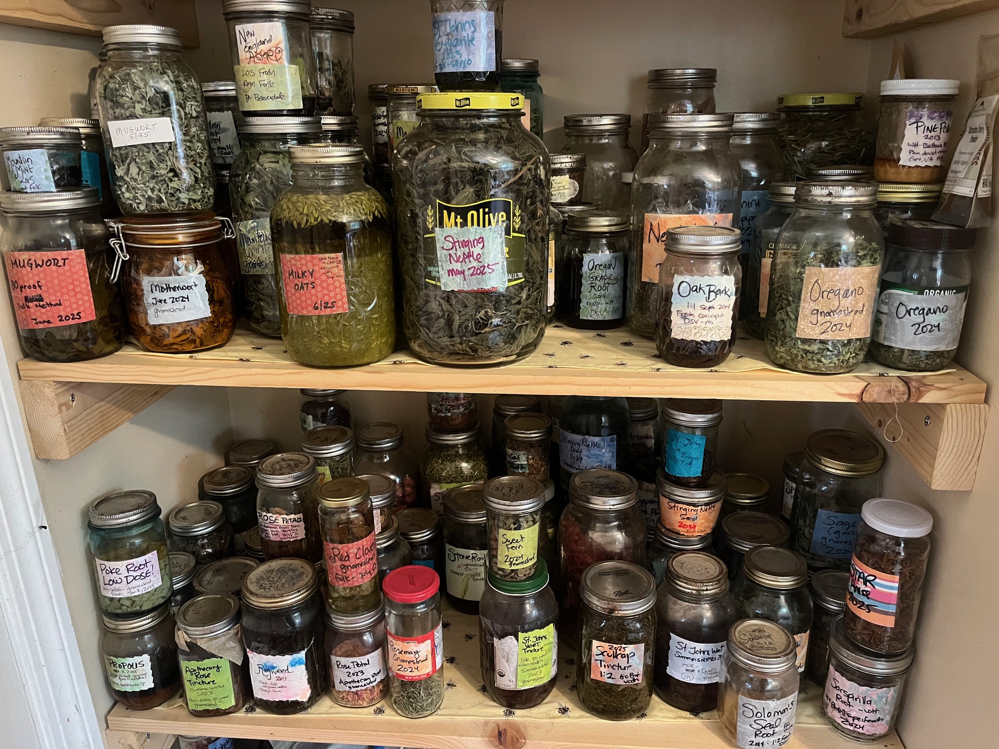 Apothecary shelves